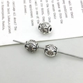 Perline vintage in lega d'argento con motivi a onde per la creazione di gioielli DIY - Stile Motivo Traforato (16471)