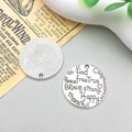 Antiksilberne Legierungsanhänger mit Gravur für DIY-Schmuckherstellung und Basteln - Beschriftungsplatte (8437)
