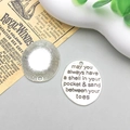 Vintage Silber Anhänger aus Legierung mit Gravur für DIY handgefertigten Schmuck - Antik Silber Buchstabe may you (10897)