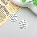 Runder Vintage-Anhänger aus Silberlegierung mit Gravur für DIY-Schmuckherstellung - Antik Silber Buchstabe and every (10899)