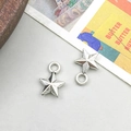 Colgantes de estrella en aleación de plata para joyería DIY con textura metálica - Estilo Estrella Pentagrama (5082)