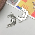 Colgante de cara de luna en aleación plata antigua para creación de joyas DIY - Estilo Luna (5782)