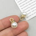 KC-Gold-Legierung Perlenanhänger mit Strasssteinen für DIY-Schmuckherstellung Zubehör - KC Gold CCB Perle Strass Kreis 8mm (16159)