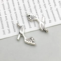 Vintage silver high heel shoe alloy pendant for DIY jewelry making accessories - Antique Silver Shoe (3359)