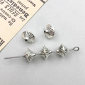 Vintage silver alloy spacer beads with radial stripe texture for DIY jewelry making - Antique Silver Round Spacer Bead 7*9mm (Hole 1.2mm)(16468)