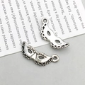Antique silver masquerade mask pendant charms for DIY jewelry making and accessories - Antique Silver Mask (4186)