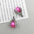 Antiek zilveren drakenklauw hanger met een roze parel voor DIY-sieraden maken - Roze Drakenklauw Parel (10785)