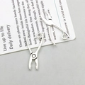 Dijes de pinzas en aleación de plata antigua para la creación de joyería DIY en set - Estilo de Forma de Pinza Dental