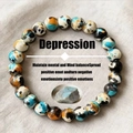 Natuurstenen kralenarmband tegen angstgevoelens met kleurrijke minerale stenen - Multi Gemengde Emotieverlichting (ZJ16017)