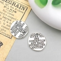 Antik-silberner Legierungsanhänger mit graviertem Zitat für DIY-Schmuckherstellung - Given You Once Stil (10910)