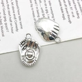 Antique silver baseball glove metal pendant charm for DIY jewelry making accessories - Baseball Glove Style (4673)