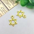 Antique gold finish hexagram star charms for DIY jewelry making and pendants - Antique Gold Star Hexagram