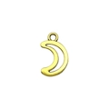 Antique gold alloy crescent moon pendant with a polished finish for DIY jewelry crafting - Antique Gold Moon