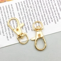 Goldener Karabinerverschluss mit 360-Grad-Drehring für DIY-Schmuckherstellung und Schlüsselanhänger - 38mm Verschluss (12952)