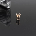 Rose gold crown bead charm with black zircon stones for DIY jewelry making - Rose Gold Black