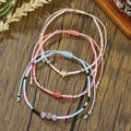 Set di braccialetti dell'amicizia boho con perline colorate e ciondoli a stella d'oro - Combinazione Nodo Scorsoio Tessuto a Mano (ZJ15670)