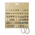 Set di 30 paia di orecchini alla moda con perle e strass assortiti di varie forme - Stile Misto Cerchio Grande Oro (ZJ2976)
