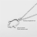 Polished silver stainless steel Hamsa Hand pendant necklace for men and women - Hamsa Hand Style (ZJ3198)