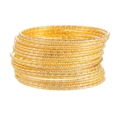 Set van 20 gouden stapelbare armbanden met minimalistische sterrengravure - Gouden gegraveerde fijne armbandcollectie (ZJ12481)