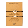 Set di braccialetti con stelle su biglietto regalo 'Back to School' per mamma e figlio - Stile Stella Ritorno a Scuola (ZJ9302)