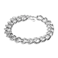 Collar de cadena cubana de plata pulida con eslabones gruesos y cierre de mosquetón - Cadena gruesa cubana grande plateada (ZJ2564S)