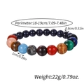 Solar system bracelet detail showing blue goldstone beads and colorful planet stones - Galaxy Chakra Design Style (ZJ11002)