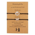 Braccialetti intrecciati mamma e me con ciondolo a cavallo su carta regalo kraft - Stile Cavallo (ZJ6969)