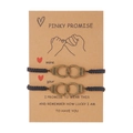 Braccialetti di coppia regolabili con manette Freedom in bronzo su carta regalo - Stile Manette in Bronzo (ZJ11500)