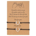 Braccialetti intrecciati con ciondolo a ferro di cavallo su carta da regalo kraft - Stile Ferro di Cavallo (ZJ14105)