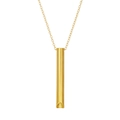 Collar de silbato para meditación de acero inoxidable dorado sobre fondo blanco puro - Dorado (ZJ11732)