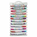 Set de 12 pulseras de cuentas de colores con letras en estilo bohemio de verano - Juego de 12 Piezas Estilo Letra Positiva (ZJ12135)