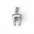 Polished stainless steel wisdom tooth pendant for DIY jewelry necklaces and bracelets - Pendant Only (Without Chain)