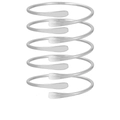 Silver metal multi-layer spiral upper arm cuff bracelet with a minimalist punk design - Silver Polished Spiral Style