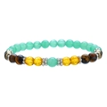 Dettaglio del bracciale elastico in pietre naturali 8mm con occhio di tigre e avventurina - Stile Avventurina Occhio di Tigre (ZJ13606)