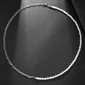 Men's titanium steel cuban chain and pearl patchwork necklace with lobster clasp - Paperclip Chain Patchwork Style (ZJ13516)