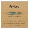 Pulsera de la amistad Aries de piedras naturales en tarjeta de cartón kraft - Estilo Aries (ZJ13255)