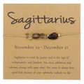 Bracciale dell'amicizia Sagittario fatto a mano con pietre naturali su cartoncino - Stile Sagittario (ZJ13260)