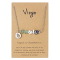 Collier signe Vierge avec pierres naturelles concassées et pendentif en acier inoxydable - Vierge (ZJ13730)