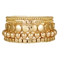 Set de cinco pulseras doradas con cuentas y dijes de estrella para un estilo bohemio - Oro 5 Capas Estrella (ZJ14376)