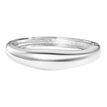 Polished silver alloy open cuff bracelet with a minimalist streamlined design for women - Silver Streamlined Style (ZJ13400)