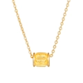 Collana dopamine placcata in oro con pendente a cilindro e zirconi gialli brillanti - Stile Zircone Giallo(ZJ14430)