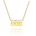 Gold stainless steel angel number 888 pendant necklace on a clean white reflective background - Style 888 / Gold