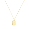 Collana minimalista in acciaio inossidabile dorato con ciondolo lettera B maiuscola - Lettera B