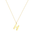 Collana minimalista in acciaio inossidabile dorato con ciondolo a lettera H - Lettera H