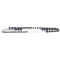 Bracelet multicouche bohème fait main avec perles grises, blanches et bleu foncé - Noir Blanc Gris Bleu (B1596)