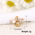 Pendentif abeille plaqué or avec ailes en zircon et cristaux pour bijoux artisanaux - Abeille Zirconia (A0241)