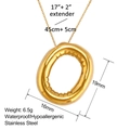 Detail der Goldblasen-Anhänger mit Größe 19x16mm und Edelstahl-Eigenschaften - Stil O (XL0048-O)