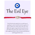 Red braided Hamsa Hand bracelet with evil eye charm and sparkling zircon accents - Rhinestone Hamsa Hand (B0021)