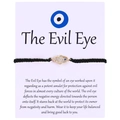 Handmade black woven rope bracelet featuring a gold Hamsa hand charm with zircon stones - Rhinestone Hamsa Hand (B0022)