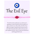 Pink woven evil eye bracelet with red charm on a white card with golden metal finish - Oval Enamel Evil Eye (B0008)